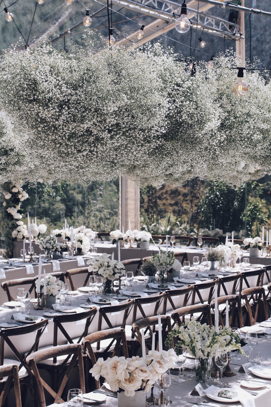 One Fine Day wedding styling - reception decor, table settings and floral arrangements