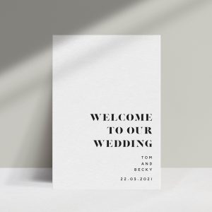 Signage Collection B+W - Shop Wedding gifts, packages and planning tools from One Fine Day